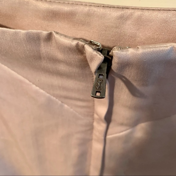 YSL Silk Beige Skirt Blazer Suit Work Wear - Picture 7 of 11